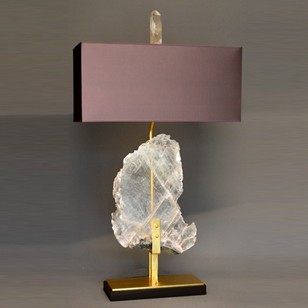 Glamorous Satin Spar MINERAL table lamp
